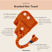 Load image into Gallery viewer, Ginger Braided Hair Towel