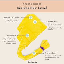 Load image into Gallery viewer, Golden Blonde Braided Hair Towel