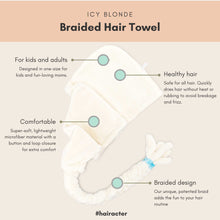Load image into Gallery viewer, Icy Blonde Braided Hair Towel