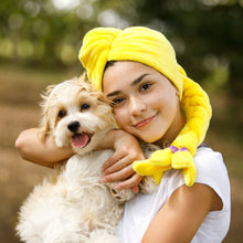 Load image into Gallery viewer, Golden Blonde Braided Hair Towel
